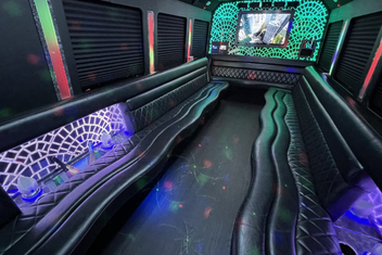 Coconut Creek Limo Bus Interior